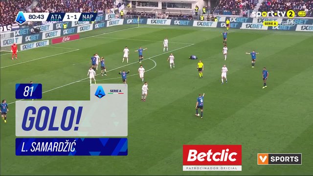 GOLO! Atalanta, L. Samardžić aos 81', Atalanta 2-1 Napoli