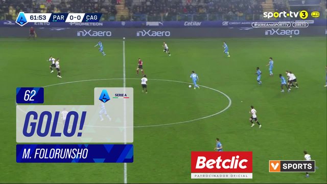 GOLO! Cagliari, M. Folorunsho aos 62', Parma 0-1 Cagliari