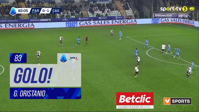 GOLO! Parma, G. Oristanio aos 83', Parma 1-1 Cagliari