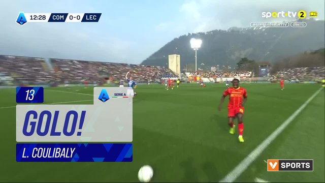 GOLO! Lecce, L. Coulibaly aos 13', Como 0-1 Lecce