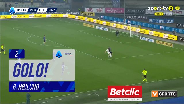 GOLO! Napoli, R. Højlund aos 2', Verona 0-1 Napoli