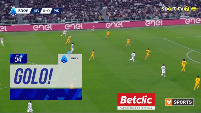 GOLO! Juventus aos 54', Juventus 1-0 Pisa