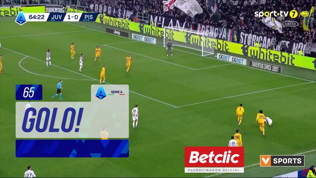 GOLO! Juventus aos 65', Juventus 2-0 Pisa