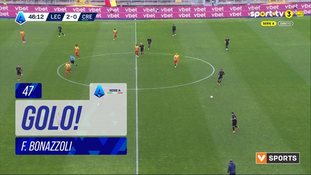 GOLO! Cremonese, F. Bonazzoli aos 47', Lecce 2-1 Cremonese