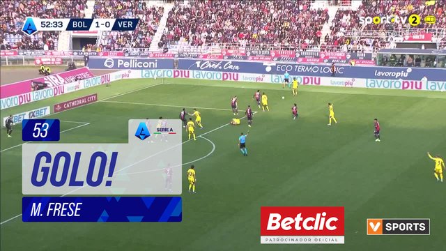 GOLO! Verona, M. Frese aos 53', Bologna 1-1 Verona