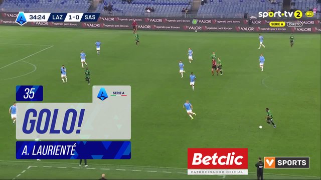 GOLO! Sassuolo, A. Laurienté aos 35', Lazio 1-1 Sassuolo
