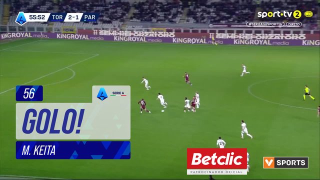 GOLO! Torino, M. Keita (p.b.) aos 56', Torino 3-1 Parma