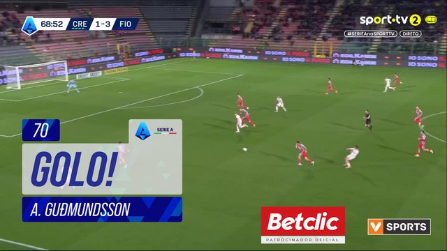 GOLO! Fiorentina, A. Guðmundsson aos 70', Cremonese 1-4 Fiorentina