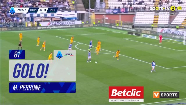 GOLO! Como, M. Perrone aos 81', Como 5-0 Pisa