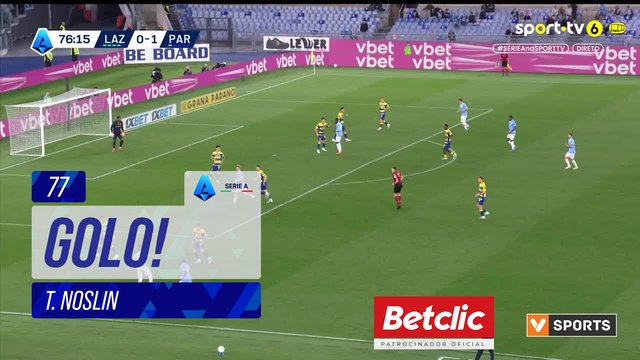GOLO! Lazio, T. Noslin aos 77', Lazio 1-1 Parma