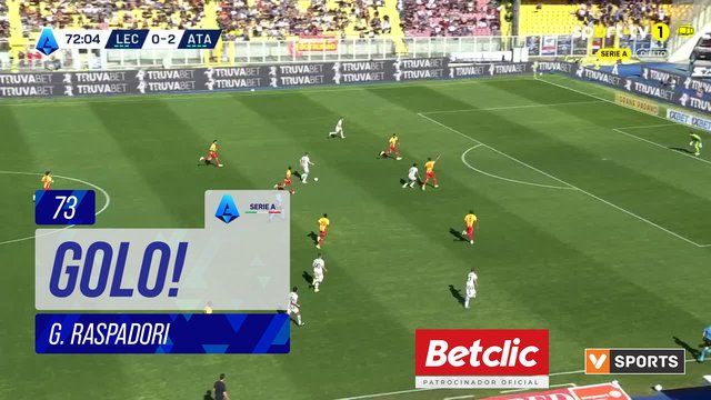 GOLO! Atalanta, G. Raspadori aos 73', Lecce 0-3 Atalanta