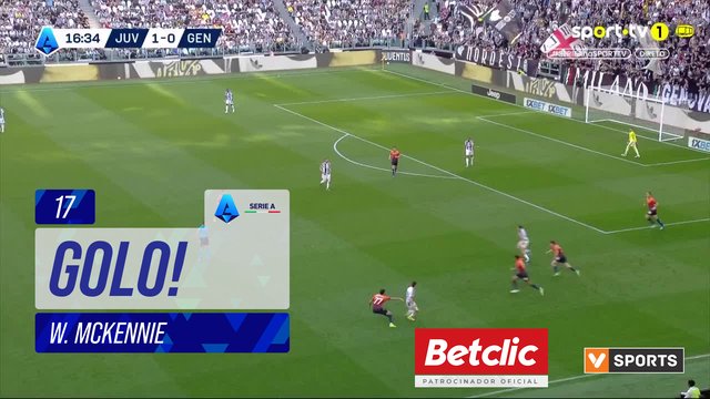 GOLO! Juventus, W. McKennie aos 17', Juventus 2-0 Genoa