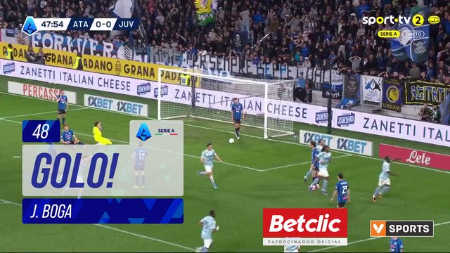 GOLO! Juventus, J. Boga aos 48', Atalanta 0-1 Juventus