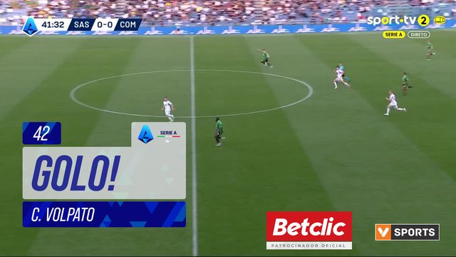 GOLO! Sassuolo, C. Volpato aos 42', Sassuolo 1-0 Como