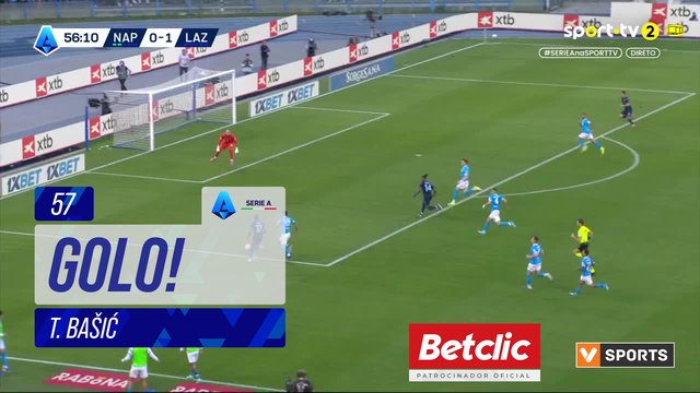 GOLO! Lazio, T. Bašić aos 57', Napoli 0-2 Lazio
