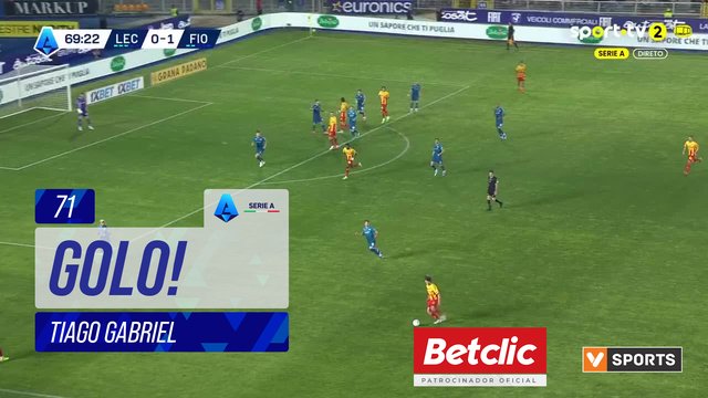 GOLO! Lecce, Tiago Gabriel aos 71', Lecce 1-1 Fiorentina