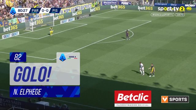 GOLO! Parma, N. Elphege aos 82', Parma 1-0 Pisa