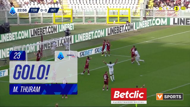 GOLO! Internazionale, M. Thuram aos 23', Torino 0-1 Internazionale