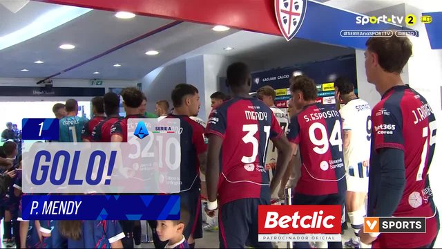 GOLO! Cagliari, P. Mendy aos 1', Cagliari 1-0 Atalanta