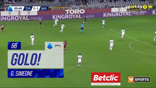 GOLO! Torino, G. Simeone aos 66', Torino 1-1 Sassuolo