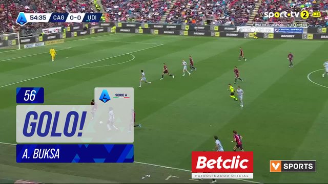 GOLO! Udinese, A. Buksa aos 56', Cagliari 0-1 Udinese