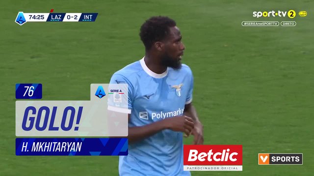 GOLO! Internazionale, H. Mkhitaryan aos 76', Lazio 0-3 Internazionale