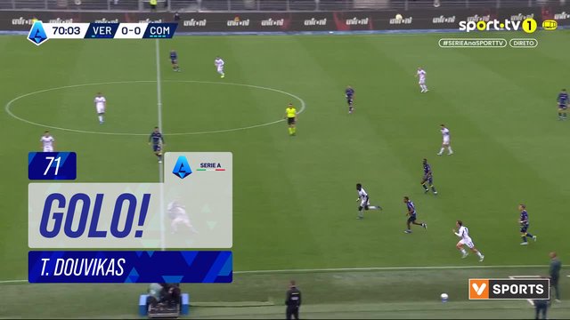 GOLO! Como, T. Douvikas aos 71', Verona 0-1 Como