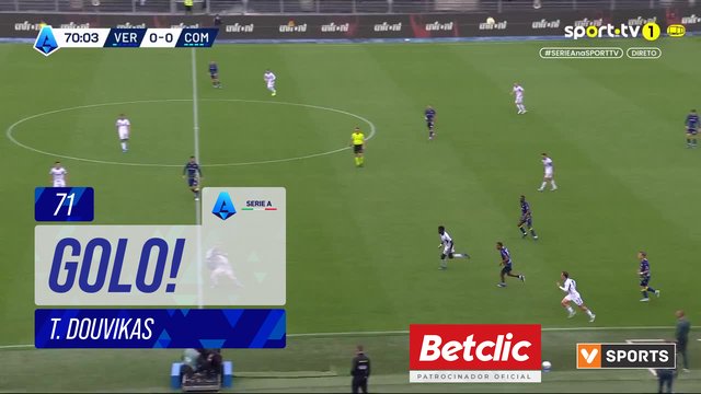 GOLO! Como, T. Douvikas aos 71', Verona 0-1 Como