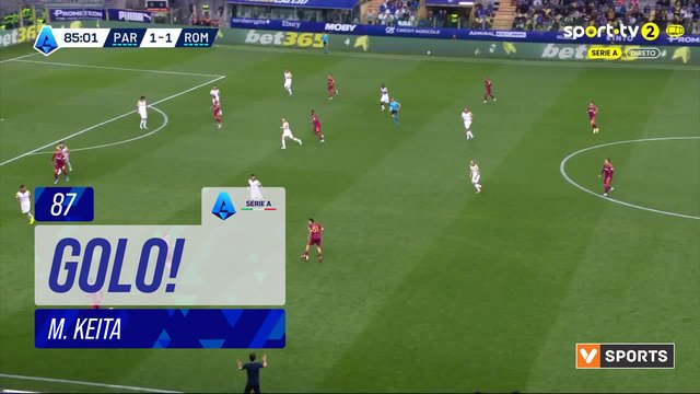GOLO! Parma, M. Keita aos 87', Parma 2-1 Roma