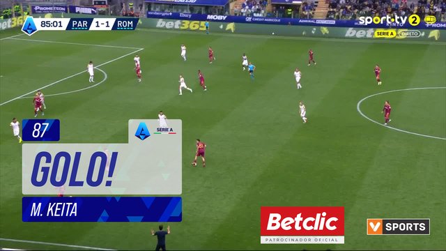 GOLO! Parma, M. Keita aos 87', Parma 2-1 Roma