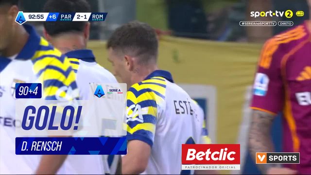 GOLO! Roma, D. Rensch aos 90'+4', Parma 2-2 Roma