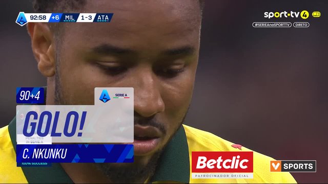 GOLO! Milan, C. Nkunku aos 90'+4', Milan 2-3 Atalanta