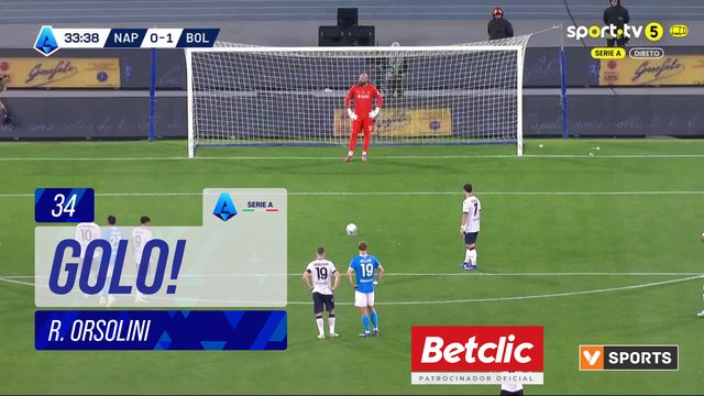 GOLO! Bologna, R. Orsolini aos 34', Napoli 0-2 Bologna