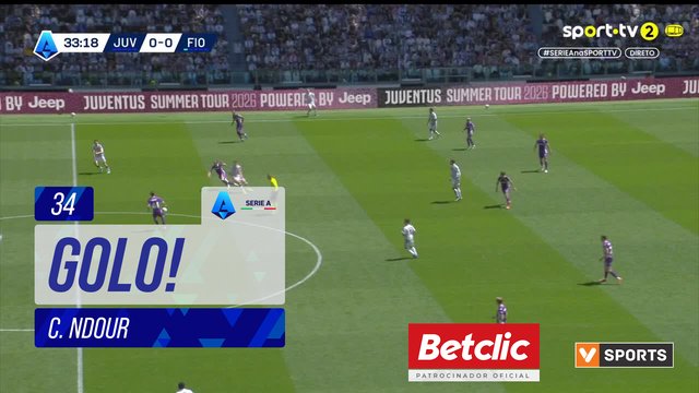 GOLO! Fiorentina, C. Ndour aos 34', Juventus 0-1 Fiorentina