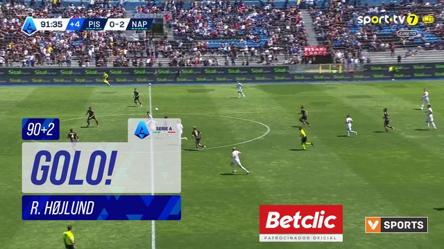 GOLO! Napoli, R. Højlund aos 90'+2', Pisa 0-3 Napoli