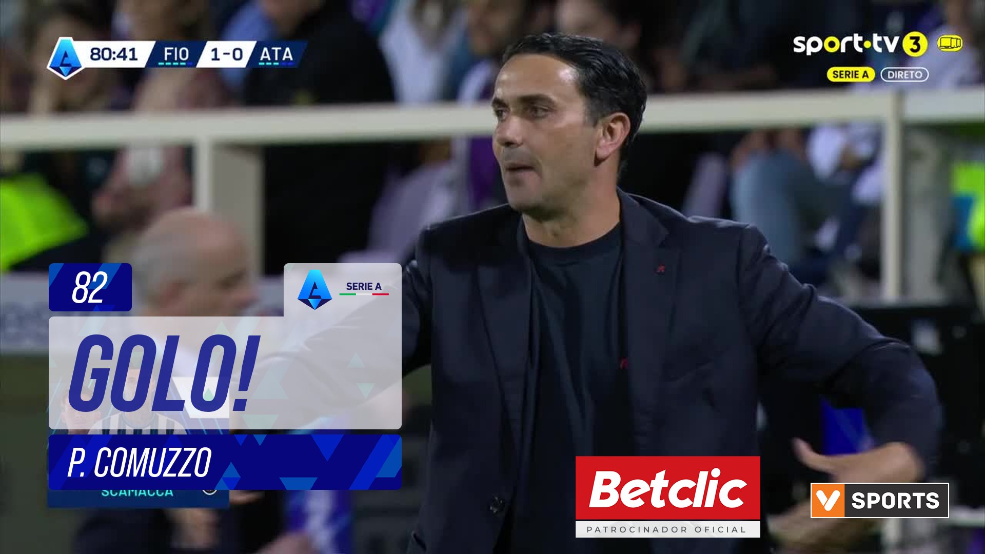 GOLO! Atalanta, P. Comuzzo (p.b.) aos 82', Fiorentina 1-1 Atalanta