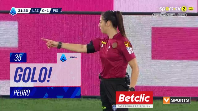 GOLO! Lazio, Pedro aos 35', Lazio 2-1 Pisa