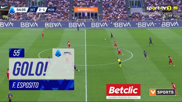 GOLO! Internazionale, F. Esposito aos 55', Internazionale 3-1 Monza