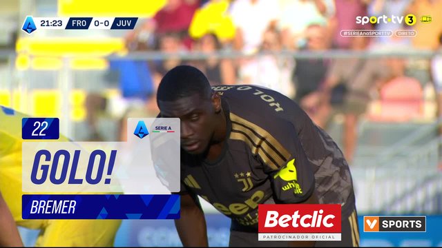 GOLO! Juventus, Bremer aos 22', Frosinone 0-1 Juventus