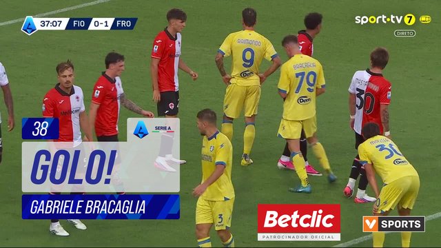 GOLO! Frosinone, Gabriele Bracaglia aos 38', Fiorentina 0-2 Frosinone