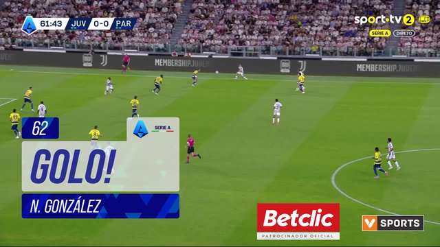 GOLO! Juventus, N. González aos 62', Juventus 1-0 Parma