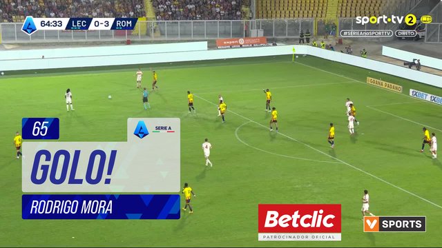 GOLO! Roma, Rodrigo Mora aos 65', Lecce 0-4 Roma