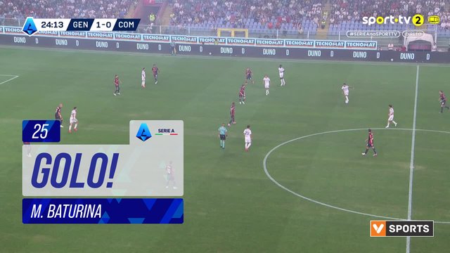 GOLO! Como, M. Baturina aos 25', Genoa 1-1 Como