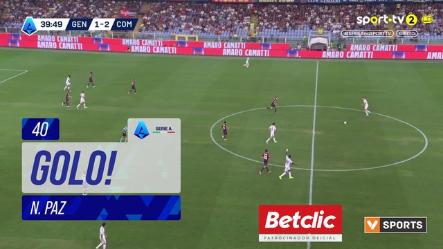 GOLO! Como, N. Paz aos 40', Genoa 1-3 Como
