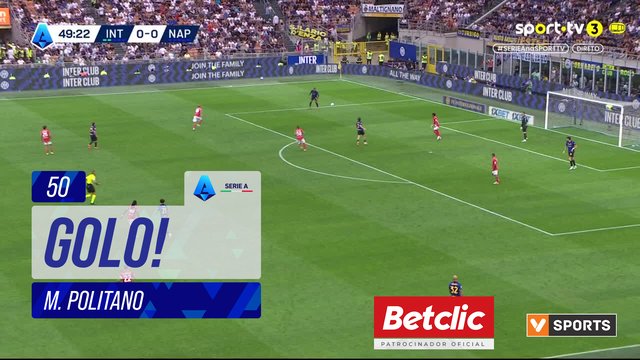 GOLO! Napoli, M. Politano aos 50', Internazionale 0-1 Napoli