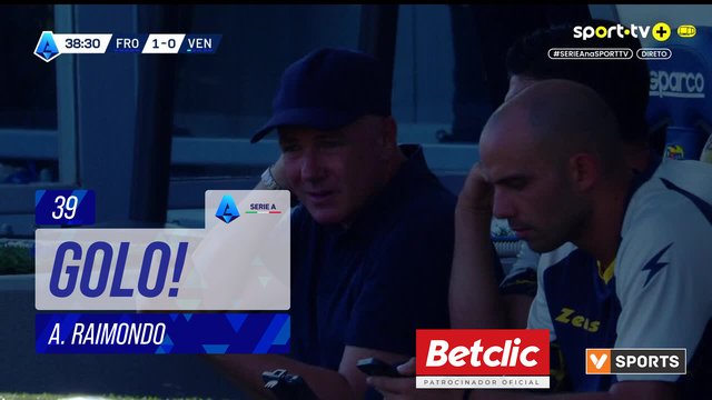 GOLO! Frosinone, A. Raimondo aos 39', Frosinone 2-0 Venezia