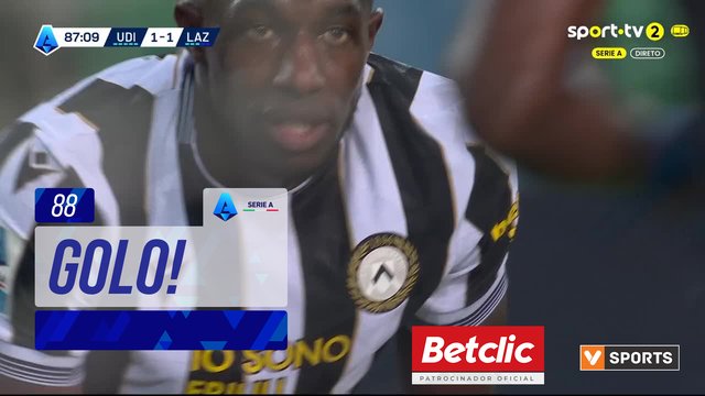 GOLO! Lazio aos 88', Udinese 1-2 Lazio