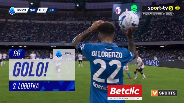 GOLO! Napoli, S. Lobotka aos 66', Napoli 1-0 Bologna