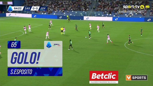 GOLO! Sassuolo, S.Esposito aos 65', Sassuolo 1-0 Juventus