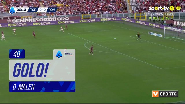 GOLO! Roma, D. Malen aos 40', Torino 0-1 Roma
